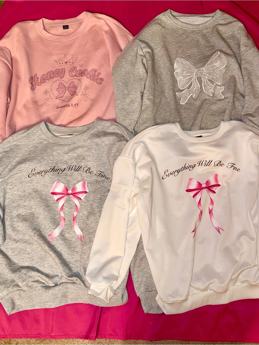 Bow Sweatshirts size L / Sweatshirt Bundle size L (Ariana Grande Sweatshirt)